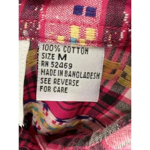 Gorgeous Vintage Western Short Sleeve Button Up Aztec Woven Shirt Size MEDIUM EC - Picture 10 of 11